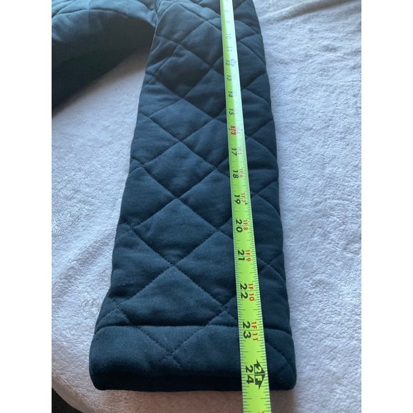 Ralph Lauren Women's Sz.Large Quilted Navy Parka Jacket hooded Mid length - Picture 5 of 11